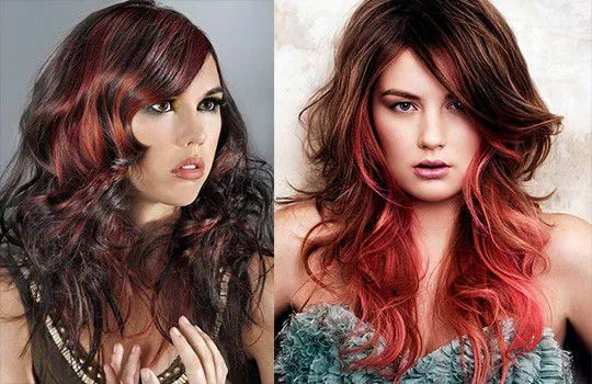 Модное мелирование волос в 2022 - 2023: тренды и цвета. Пряди на темных волосах. 31