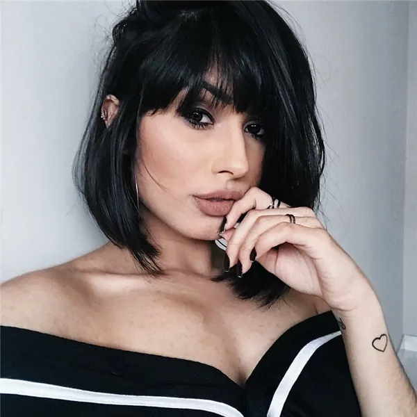 Прически с челкой (фото). Прически с челкой женские. 59 Chelka (33)