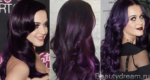 Фиолетовая краска для волос на темные волосы 2019 год. Фиолетовая краска для волос. 31