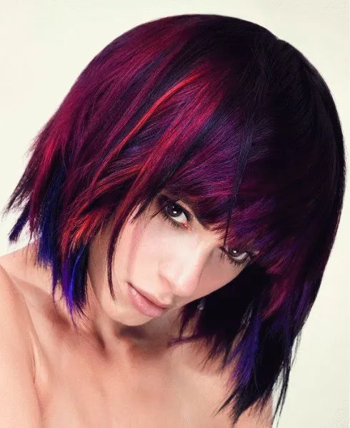 Фиолетовая краска для волос на темные волосы 2019 год. Фиолетовая краска для волос. 45