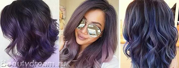 Фиолетовая краска для волос на темные волосы 2019 год. Фиолетовая краска для волос. 37