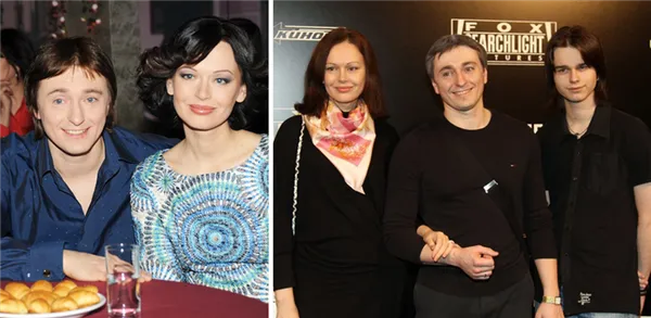 Сергей Безруков с женой Ириной и её сыном Андреем Ливановым