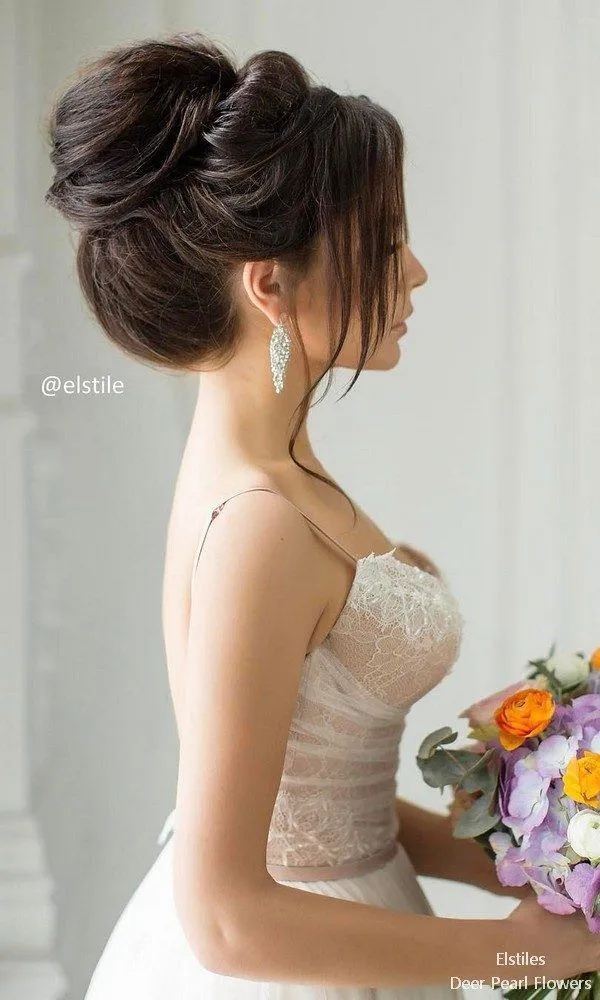 Свадебные прически на средние волосы: лучшие варианты. Свадебные прически на средние волосы. 241