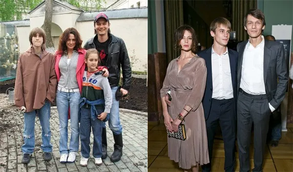 Филипп Янковский с женой и детьми