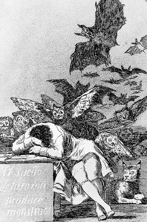 Франсиско Гойя зарисовал сны («Сон разума рождает чудовищ», 1797 г.)