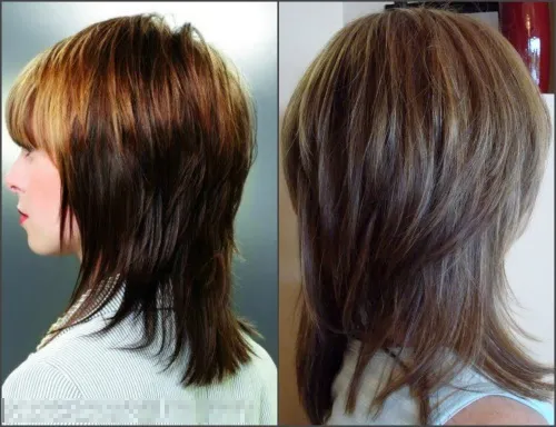 Стрижка Аврора на средние волосы с челкой и без. Фото 2023, вид спереди и сзади. В чем отличие от Каскада, как стричь