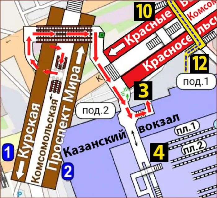 Как добраться с Ярославского до Казанского вокзала в Москве 17