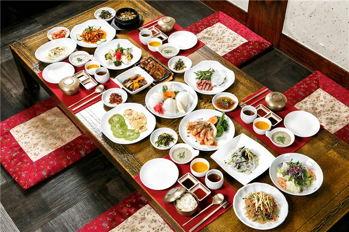 hanjeongsik, korean full course meal